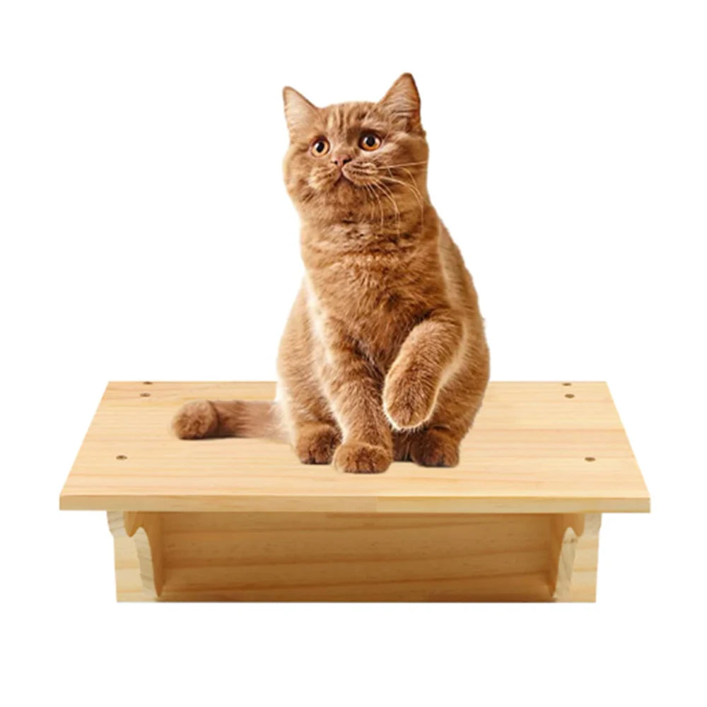 Fixation Murale en Bois pour Chat