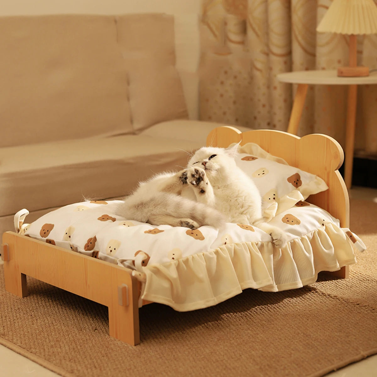 Lit en Bois pour Chat