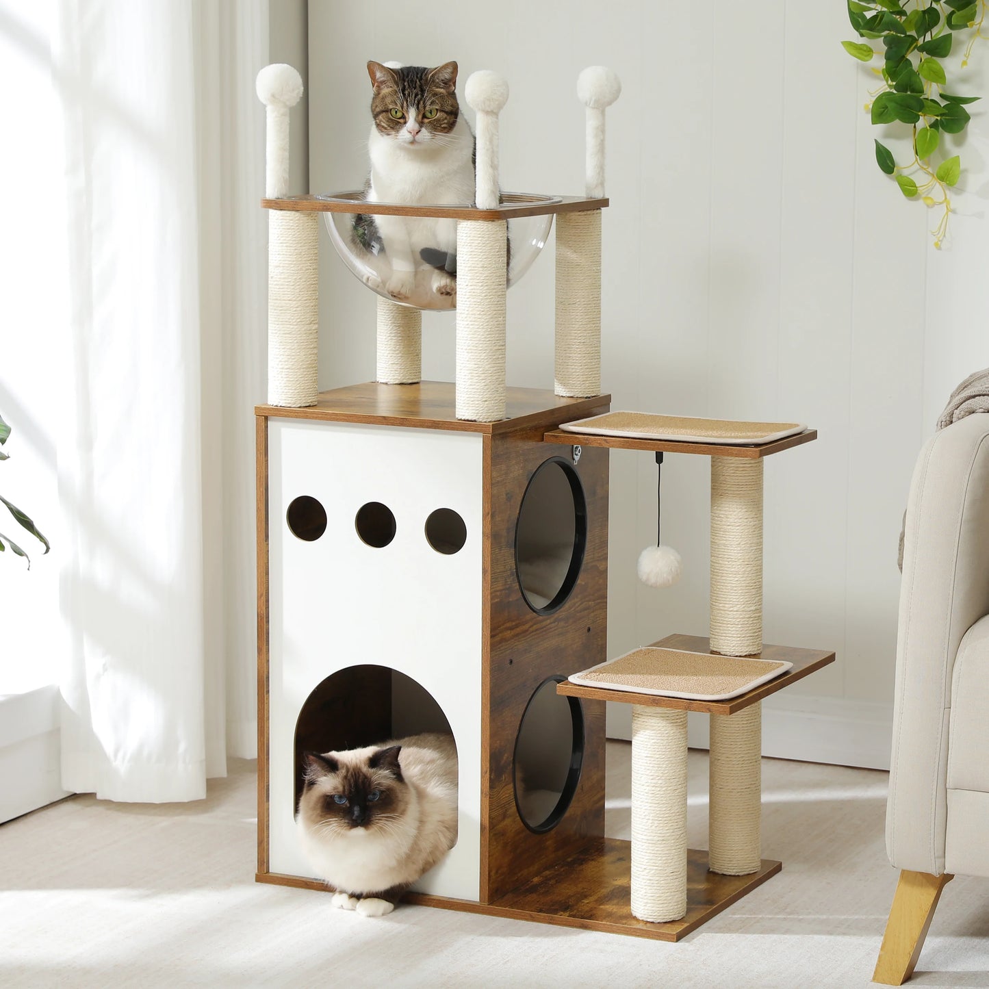 Maison 2 Etages en Bois pour Chat
