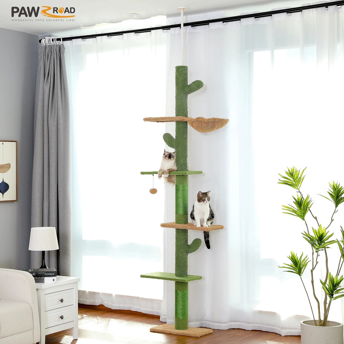 Tour pour Chat Fixation Plafond