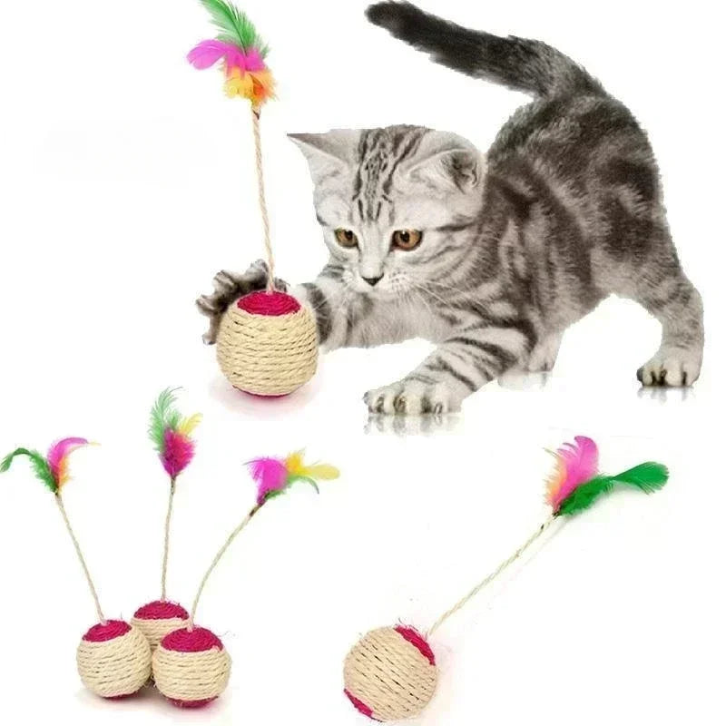Balle Griffoir à Plume pour Chat