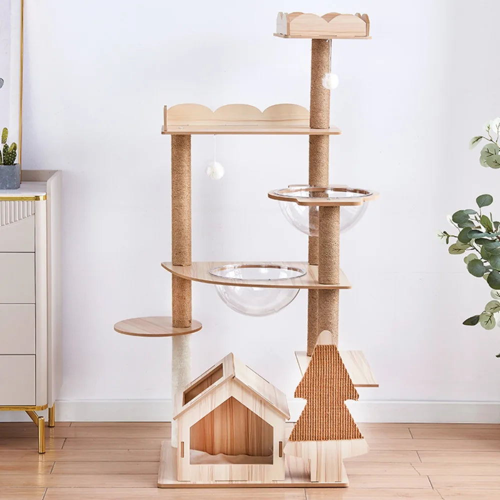 Arbre Cabane en Bois pour Chat