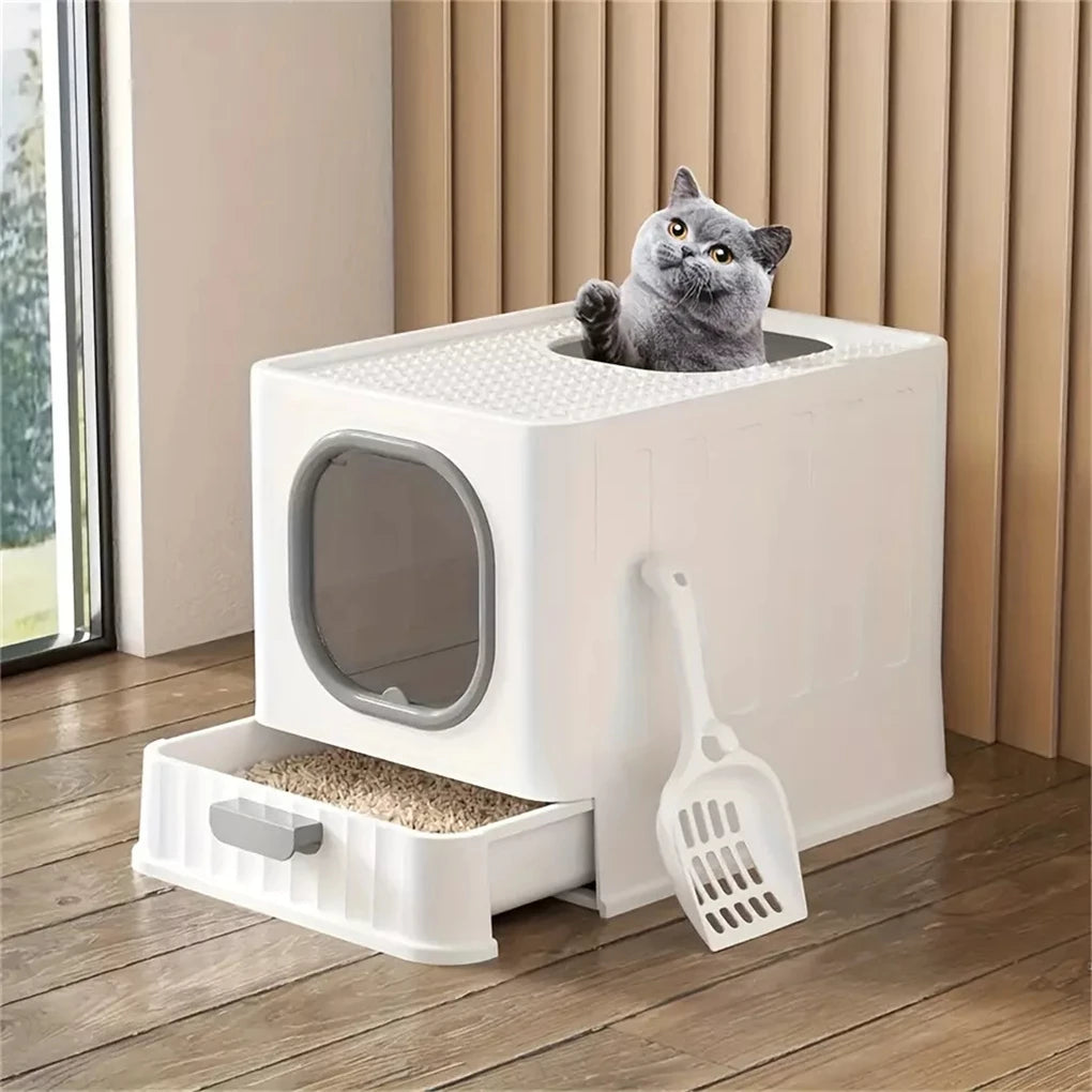 Bac à Litière Tiroir pour Chat
