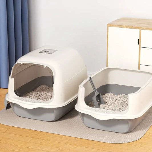 Bac à Litière Anti Eclaboussure pour Chat