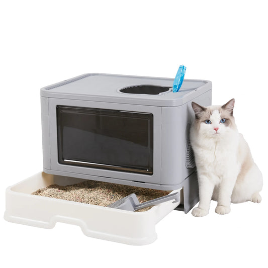 Bac à Litière Fermée pour Chat