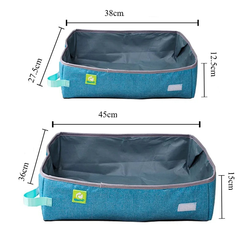 Bac à Litière Pliable et Portable pour Chat