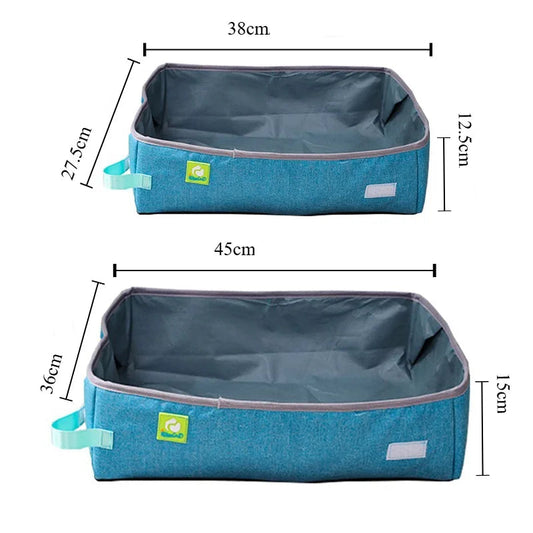Bac à Litière Pliable et Portable pour Chat