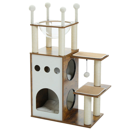 Maison 2 étages en bois pour Chat