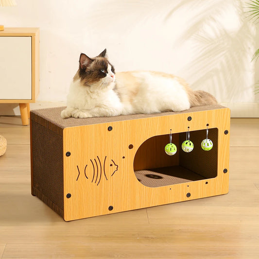 Maison Grattoir en Bois pour Chat