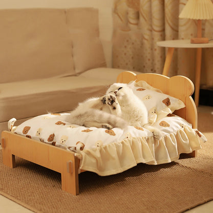 Lit en Bois pour Chat