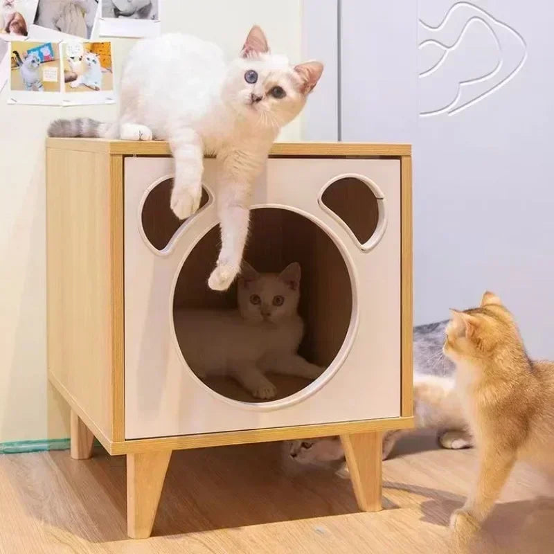 Maison Table de Chavet pour Chat en Bois