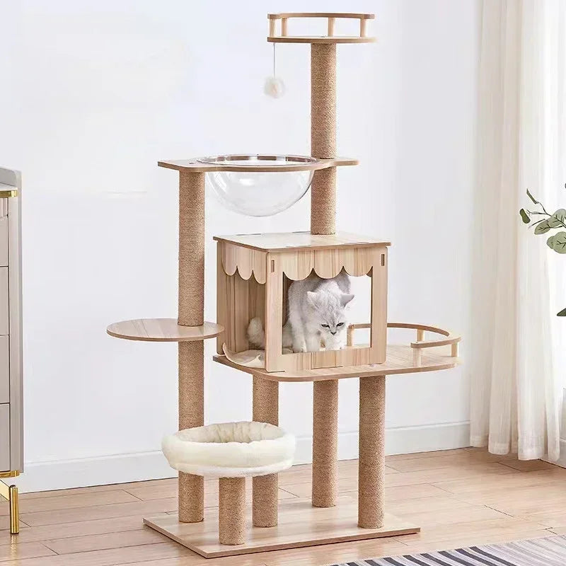 Arbre Cabane en Bois pour Chat