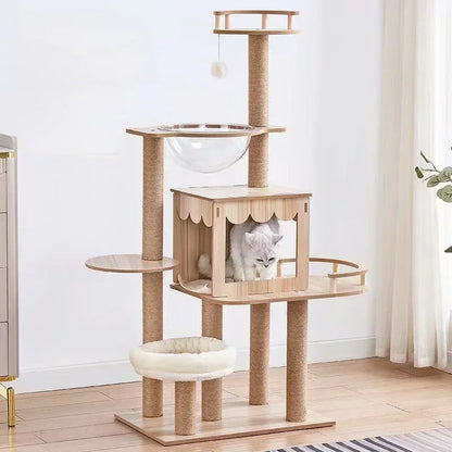 Arbre Cabane en Bois pour Chat