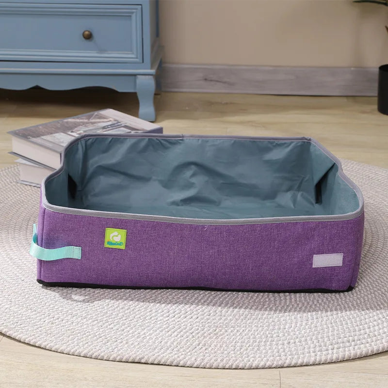 Bac à Litière Pliable et Portable pour Chat