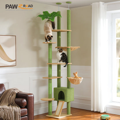 Arbre à Chat Réglable Fixation Plafond