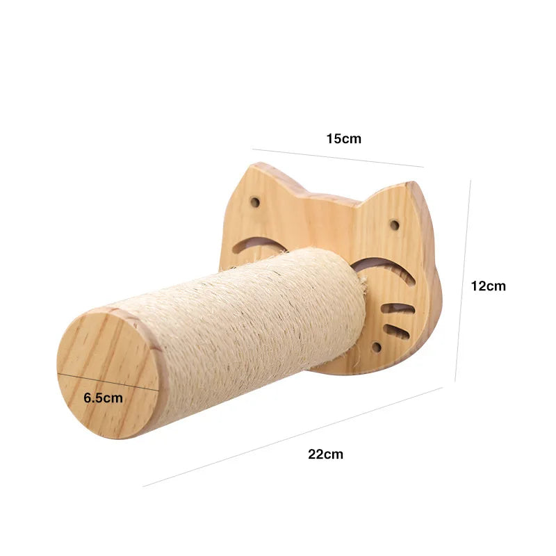 Fixation Murale en Bois pour Chat