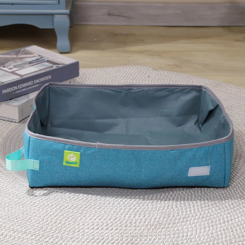 Bac à Litière Pliable et Portable pour Chat