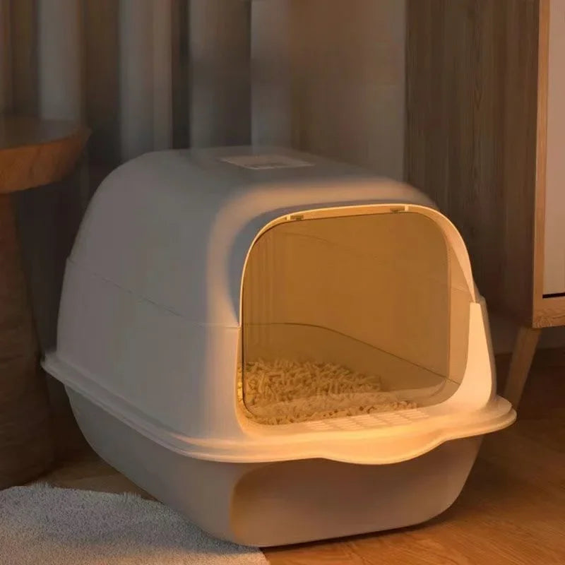 Bac à Litière Anti Eclaboussure pour Chat