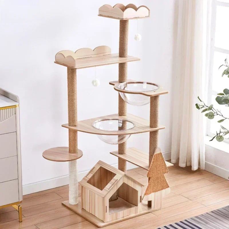 Arbre Cabane en Bois pour Chat