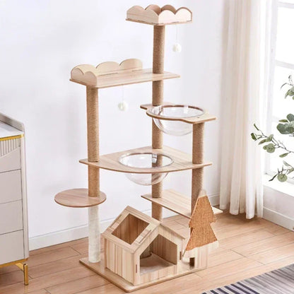 Arbre Cabane en Bois pour Chat