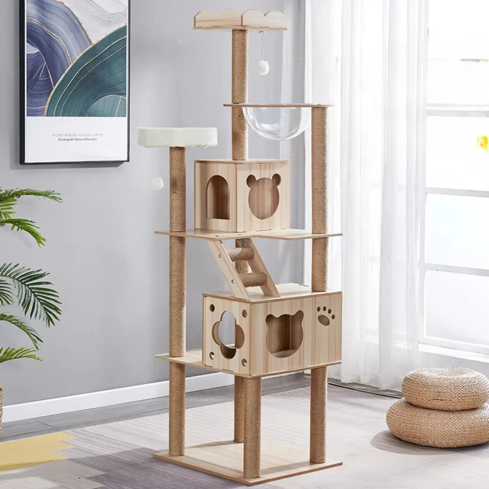 Arbre Cabane en Bois pour Chat