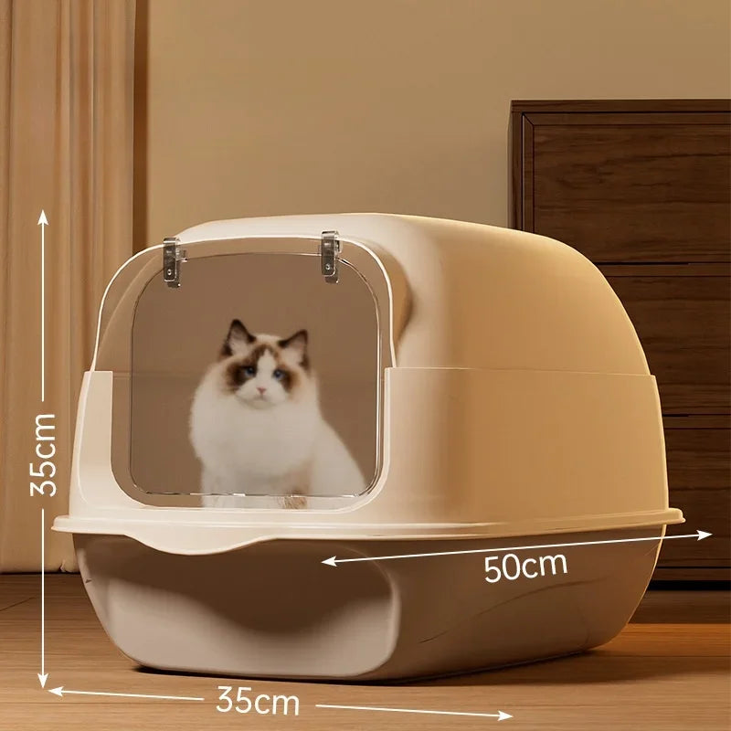Bac à Litière Anti Eclaboussure pour Chat