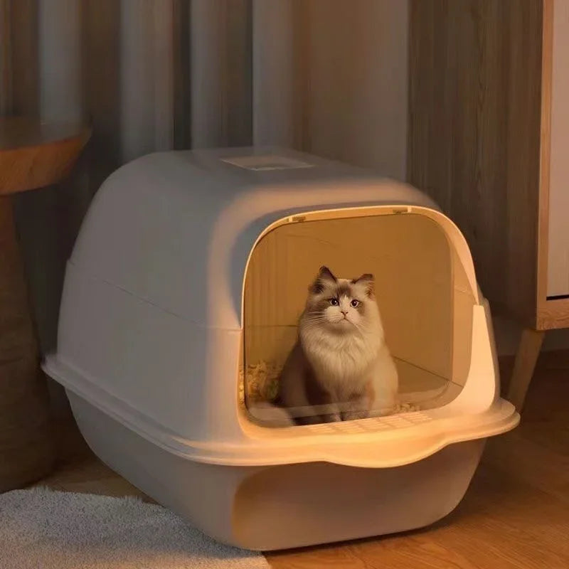 Bac à Litière Anti Eclaboussure pour Chat