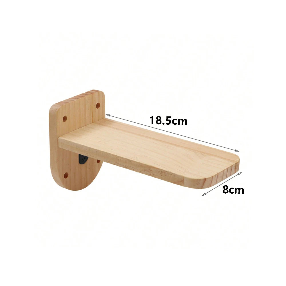 Fixation Murale en Bois pour Chat
