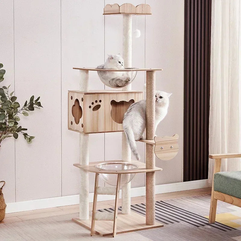 Arbre Cabane en Bois pour Chat