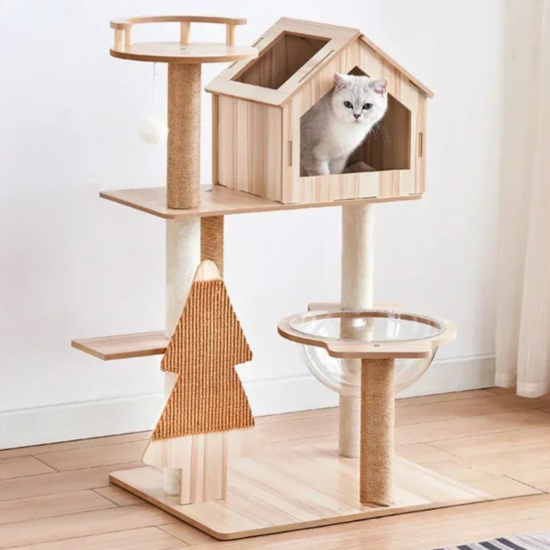 Arbre Cabane en Bois pour Chat