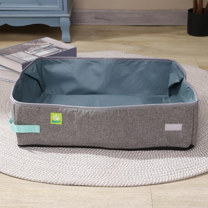 Bac à Litière Pliable et Portable pour Chat