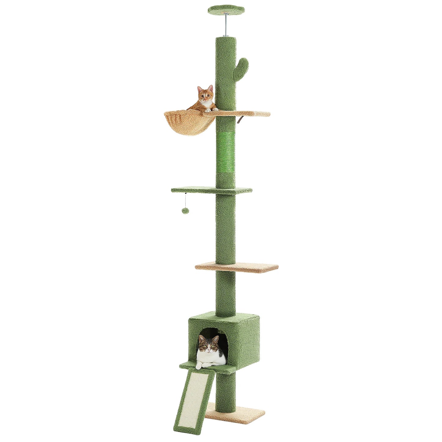 Arbre à Chat du Sol au Plafond Réglable de 210 à 274 cm