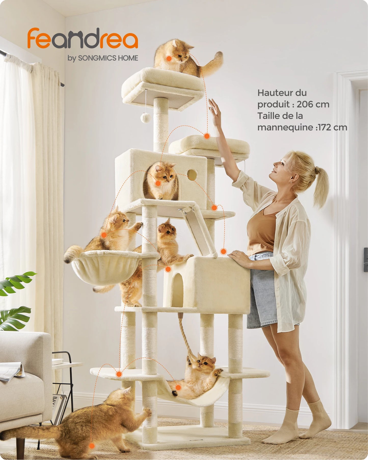 Grand Arbre à Chat 206cm