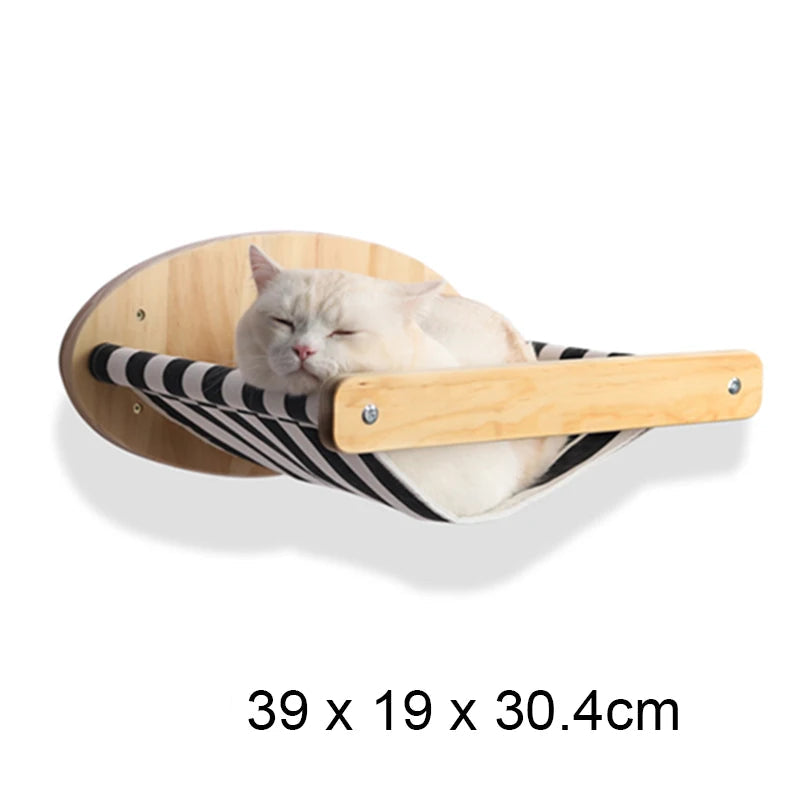 Fixation Murale en Bois pour Chat