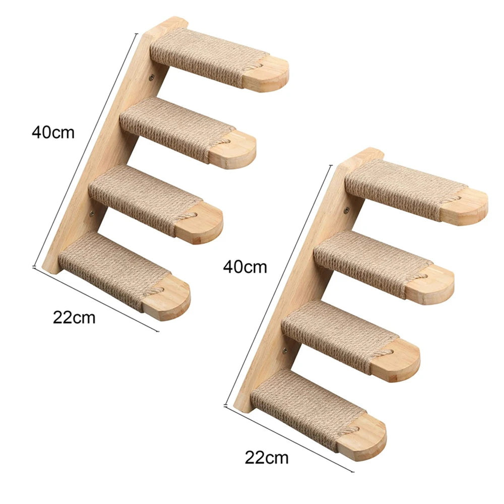 Fixation Murale en Bois pour Chat