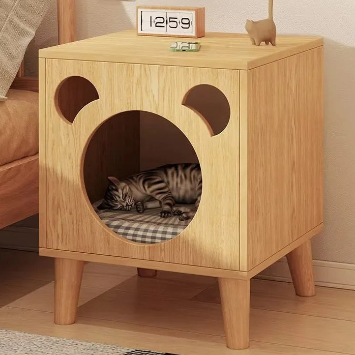 Maison Table de Chavet pour Chat en Bois